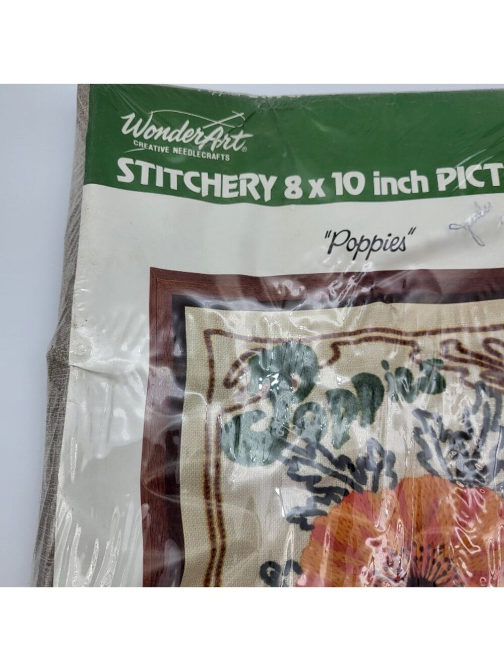 Vintage Wonder Art Stitchery Picture Kit Poppy 8x10 Kit Wool Crewel Embroidery